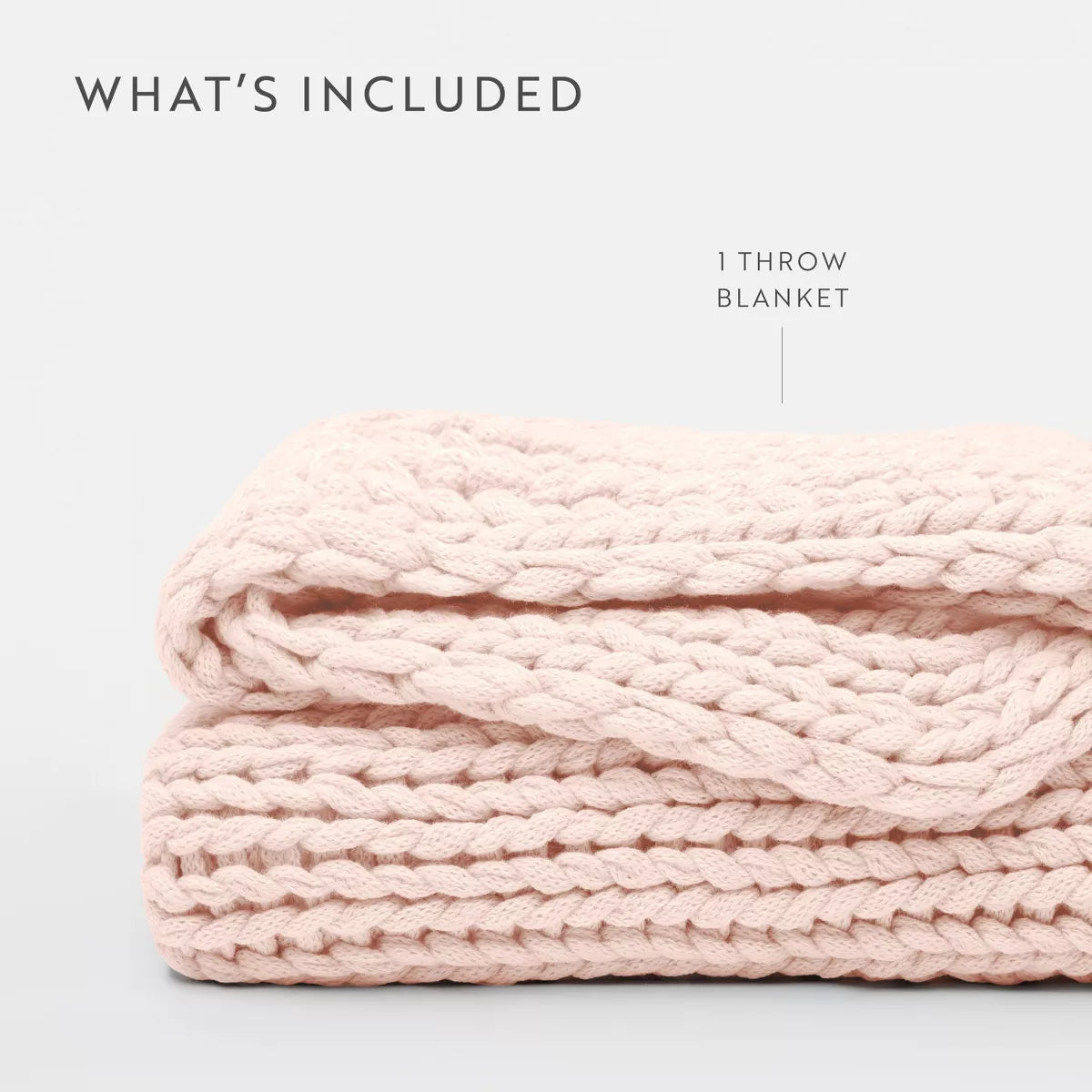Chunky Knit Throw Blanket Braided, Soft & Cozy - Becky Cameron