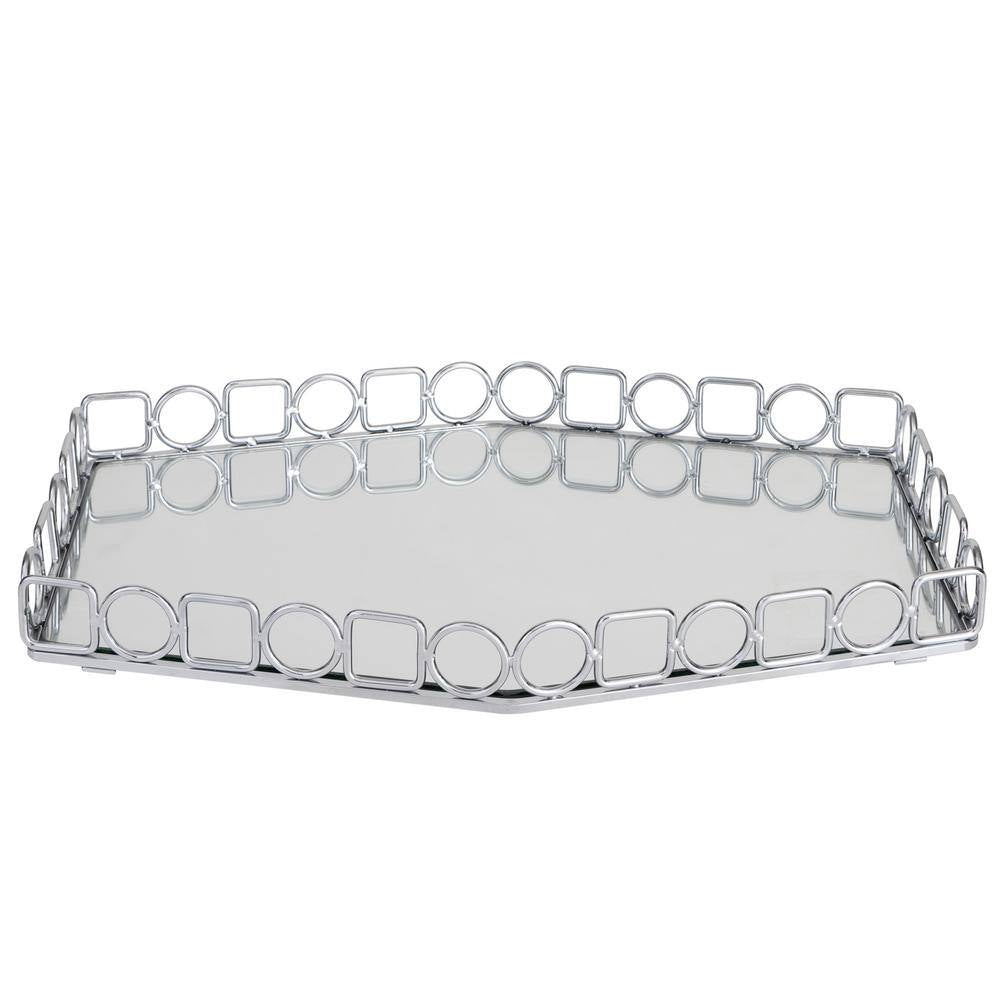 Circles and Squares Large Mirror Vanity Tray
