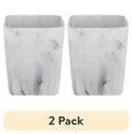(2 Pack)  Faux Marble Trash Can