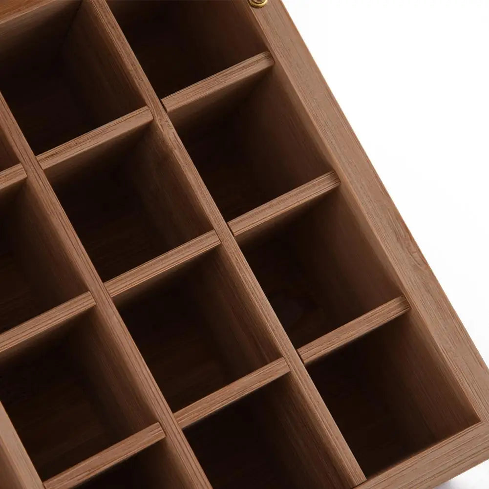 25 Grids Bamboo Essential Oil Storage Box Organizer DIY Protective Wooden Storage Case Travel Perfume Bottles Protect Container