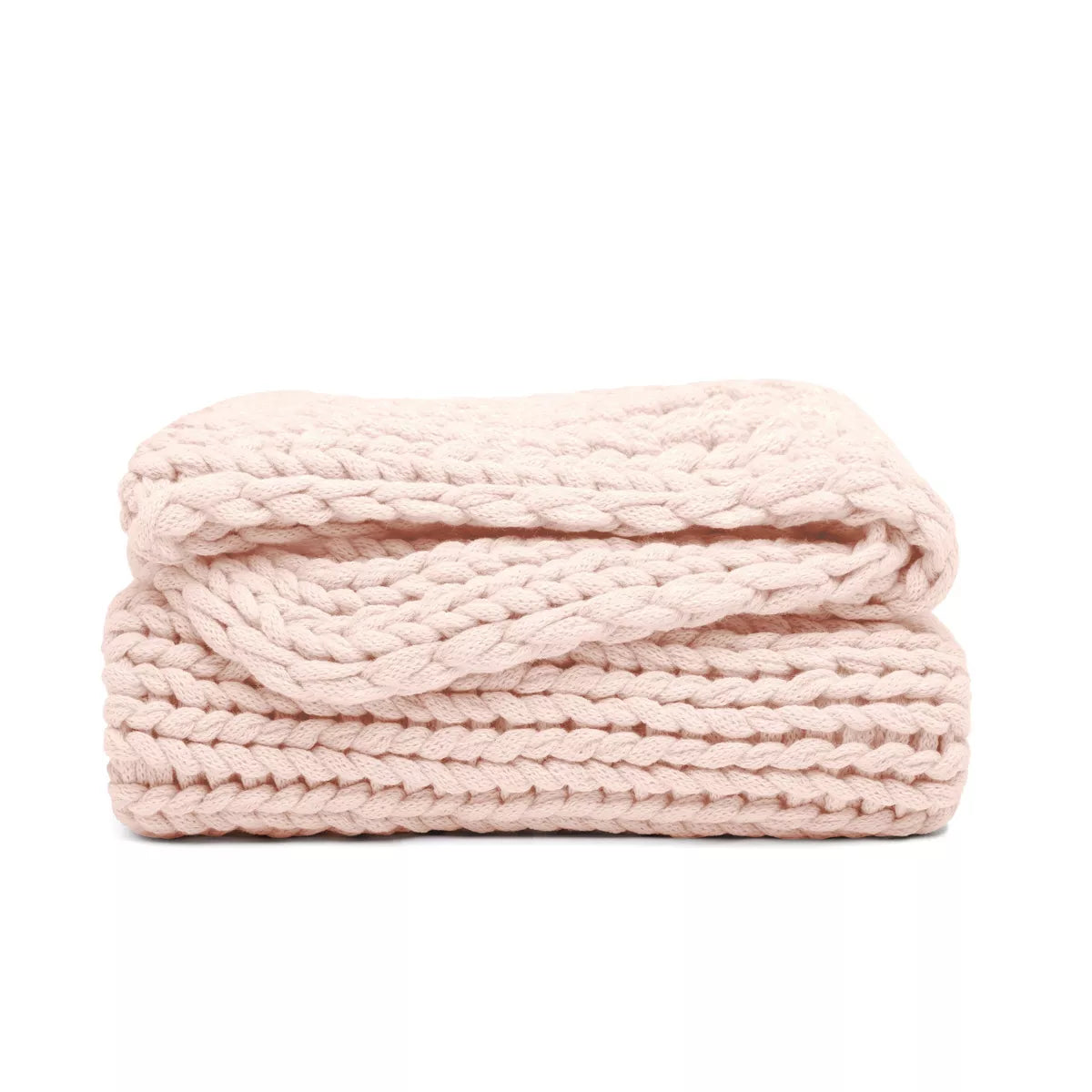 Chunky Knit Throw Blanket Braided, Soft & Cozy - Becky Cameron
