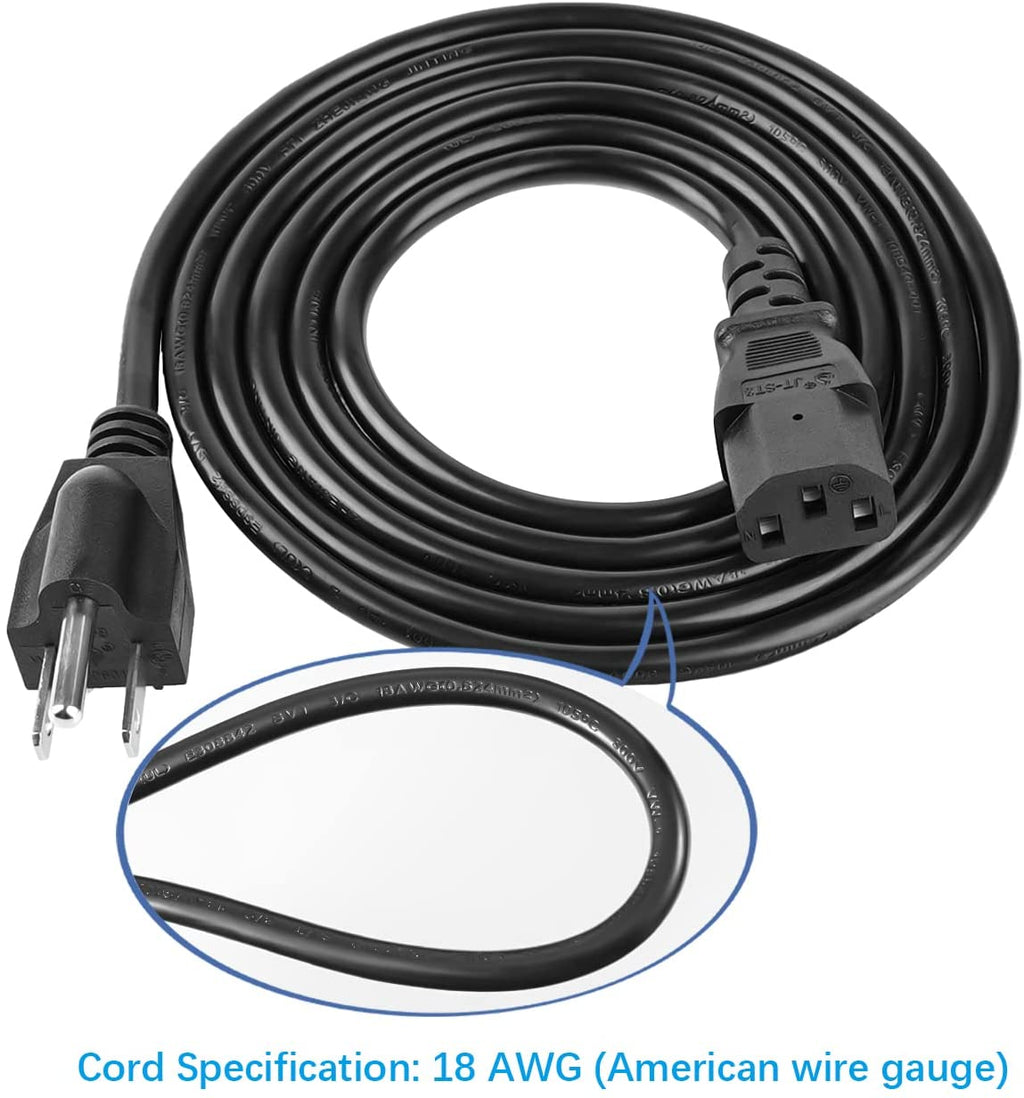 3 Prong Power Cord for Vizio TV, Vizio VX32L VW32L VX37L VW26L VA6 VMM26 LCD TV Power Cable