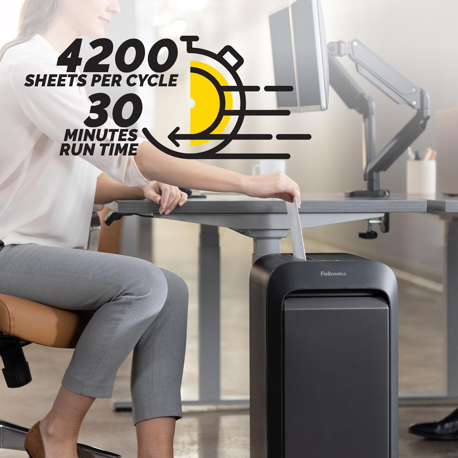 Mfg Co. 5015401 Powershred LX22M 20 Manual Sheet Capacity Micro-Cut Shredder - Black
