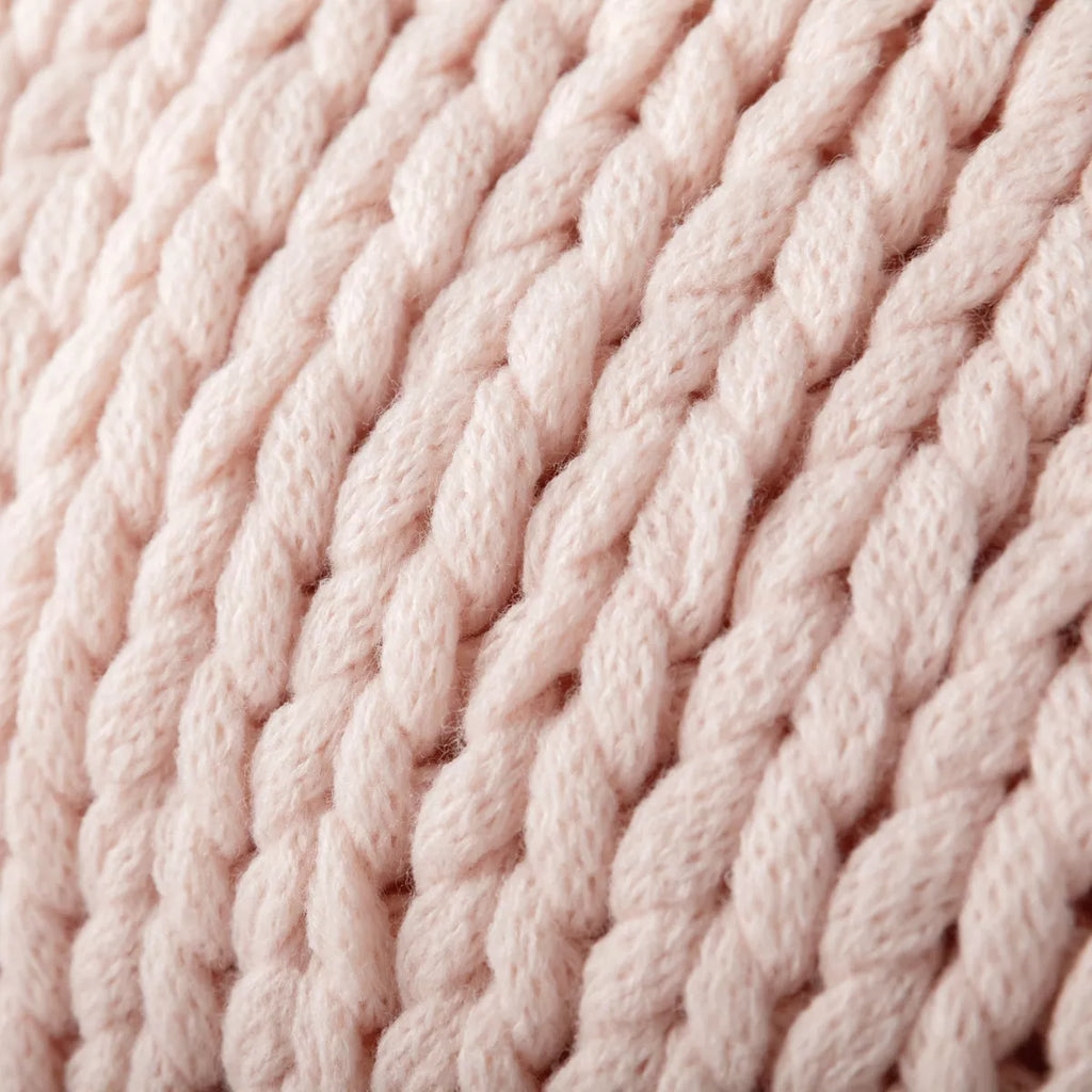 Chunky Knit Throw Blanket Braided, Soft & Cozy - Becky Cameron