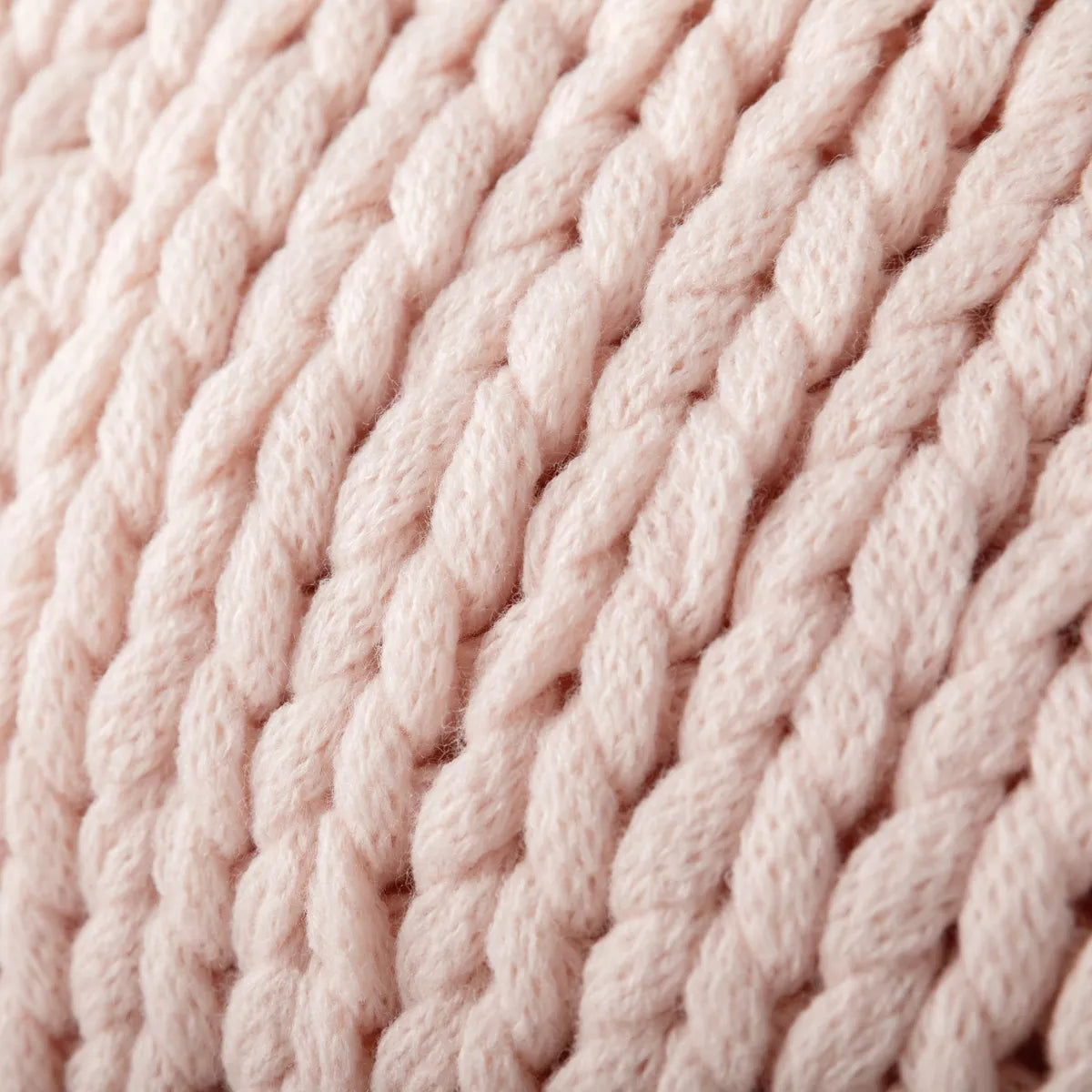 Chunky Knit Throw Blanket Braided, Soft & Cozy - Becky Cameron
