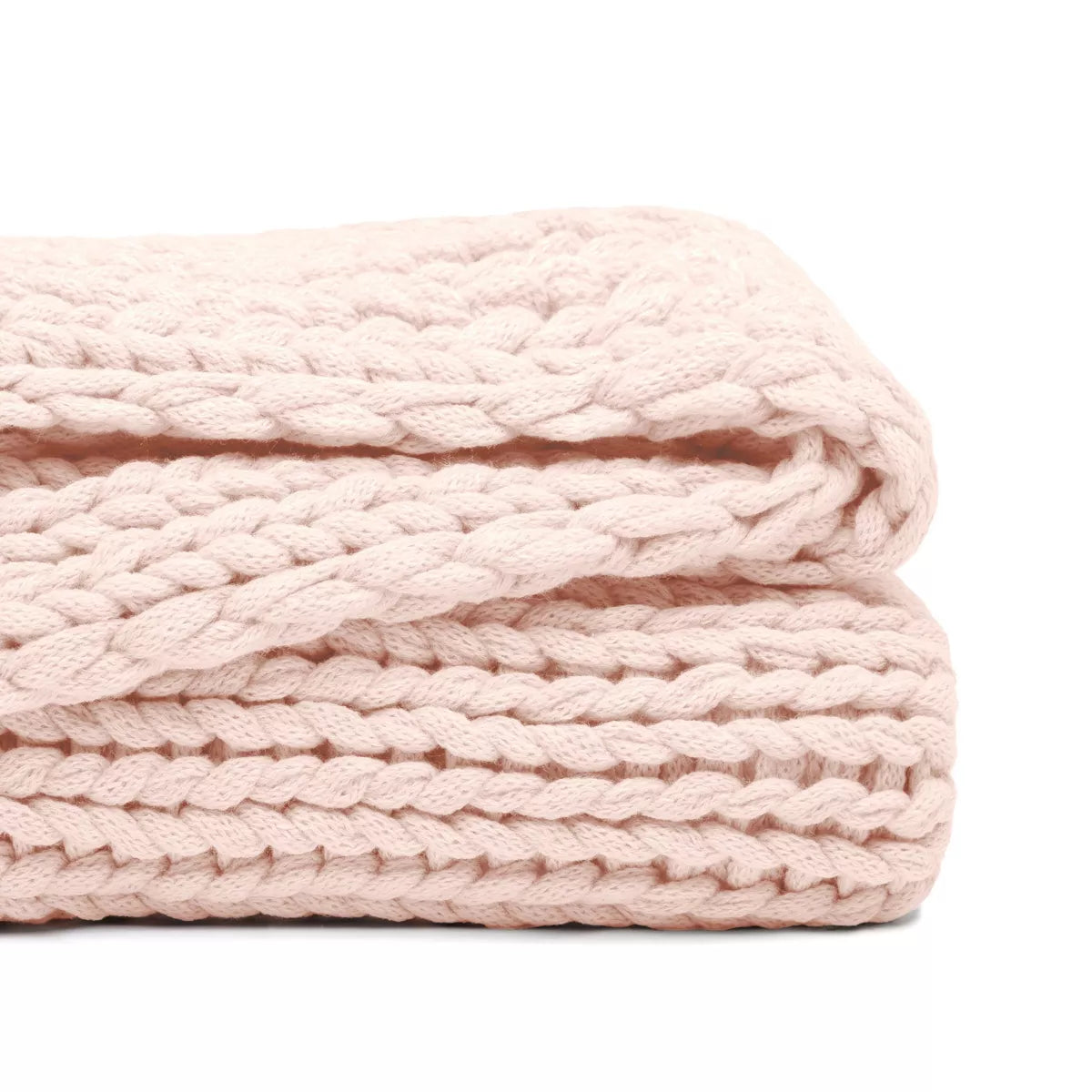 Chunky Knit Throw Blanket Braided, Soft & Cozy - Becky Cameron