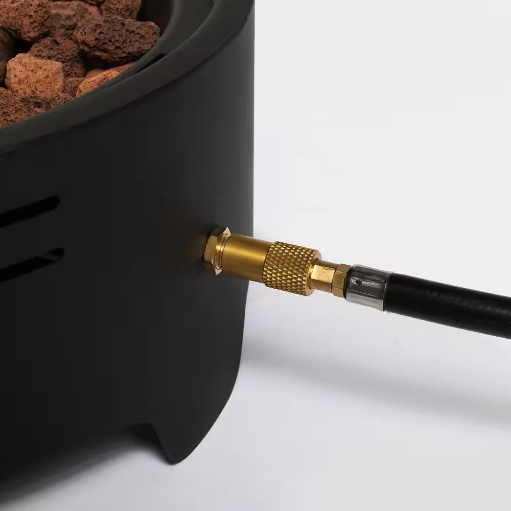 15 Inch Outdoor Portable Propane Fire Pit, Tabletop Fire Pit with Quick Connect Regulator