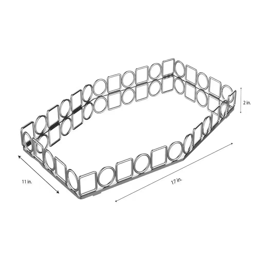 Circles and Squares Large Mirror Vanity Tray