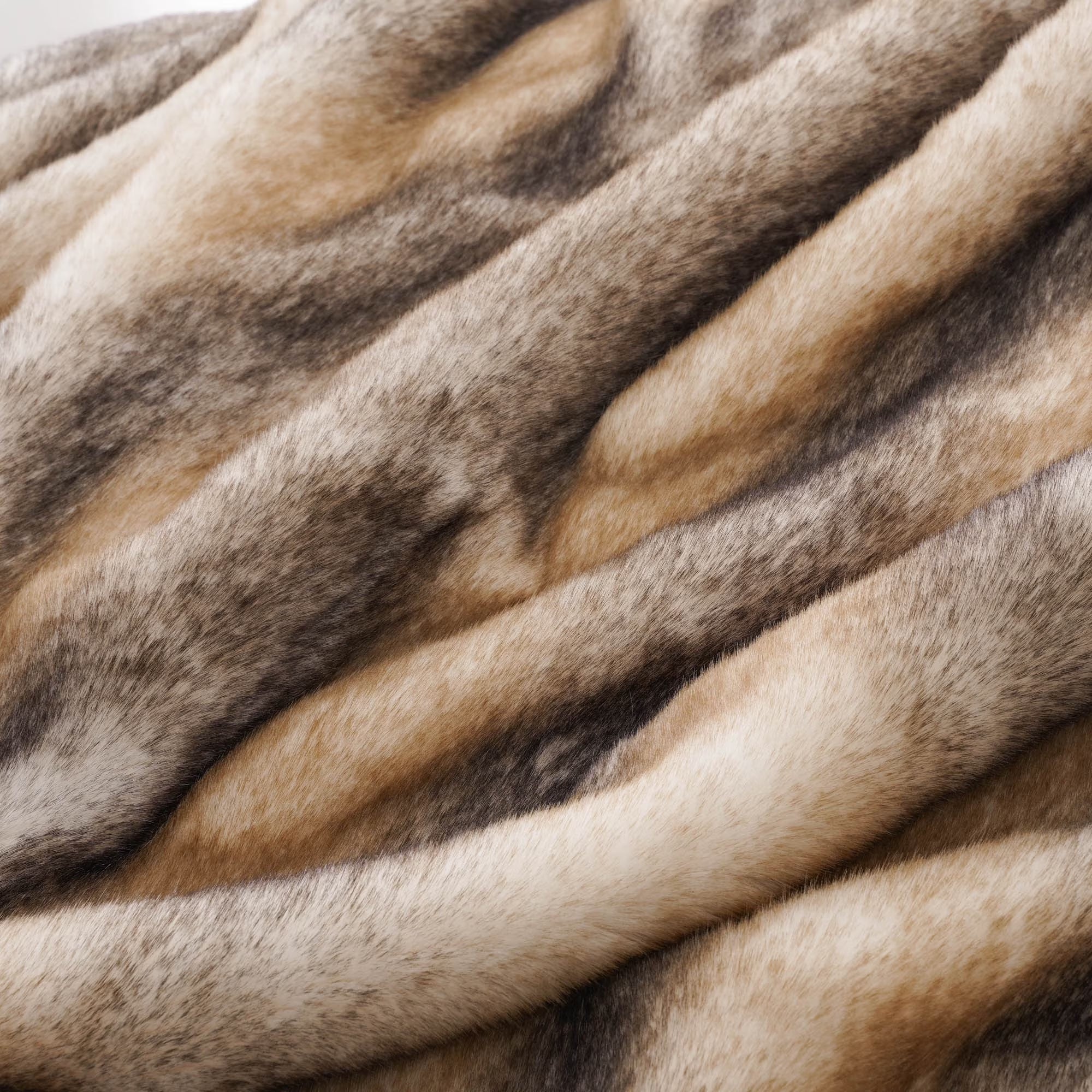 Yellow Faux Fur Throw Blanket, Large Mink Fur Blanket,Cozy Fuzzy Thick Sofa Blanket,60"X80"