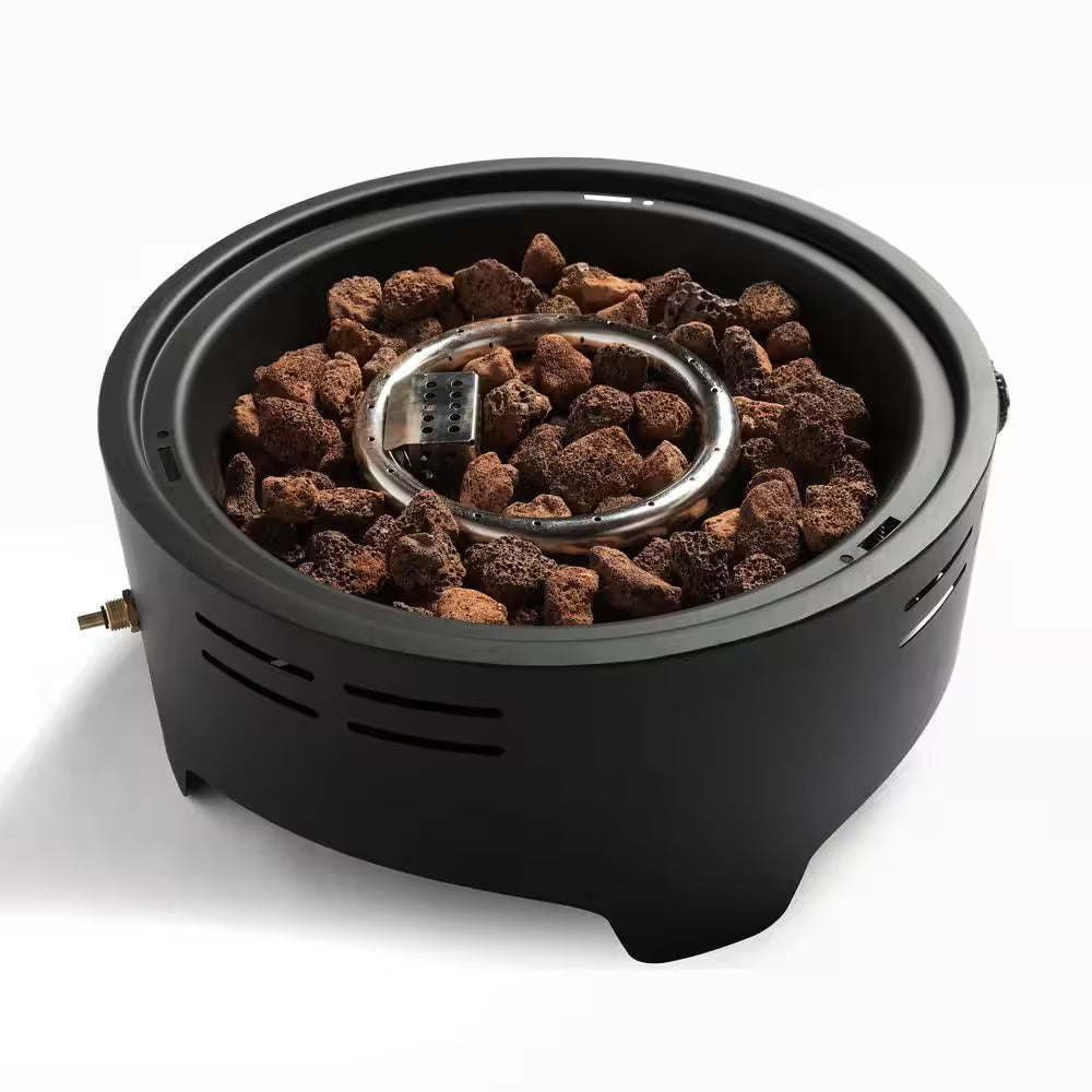 15 Inch Outdoor Portable Propane Fire Pit, Tabletop Fire Pit with Quick Connect Regulator