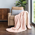 Chunky Knit Throw Blanket Braided, Soft & Cozy - Becky Cameron